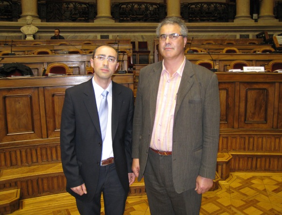 Alexandre Banhos e Ângelo Cristóvão na Assembleia da República