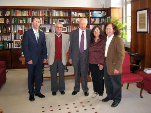 Mário Soares com a delegação da AGLP