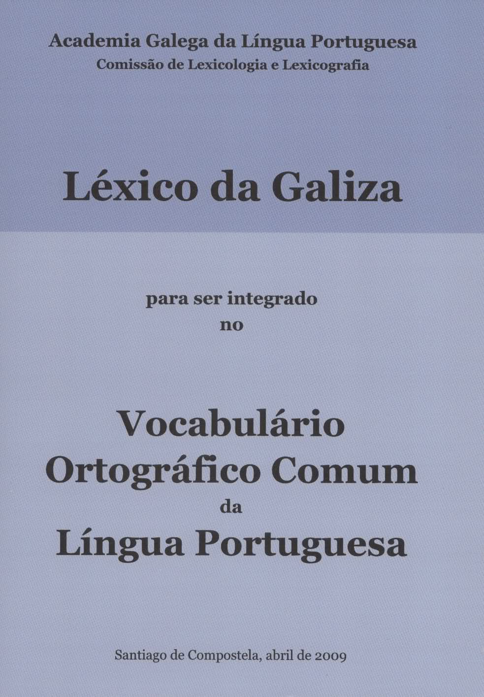 Léxico da Galiza (abril de 2009)